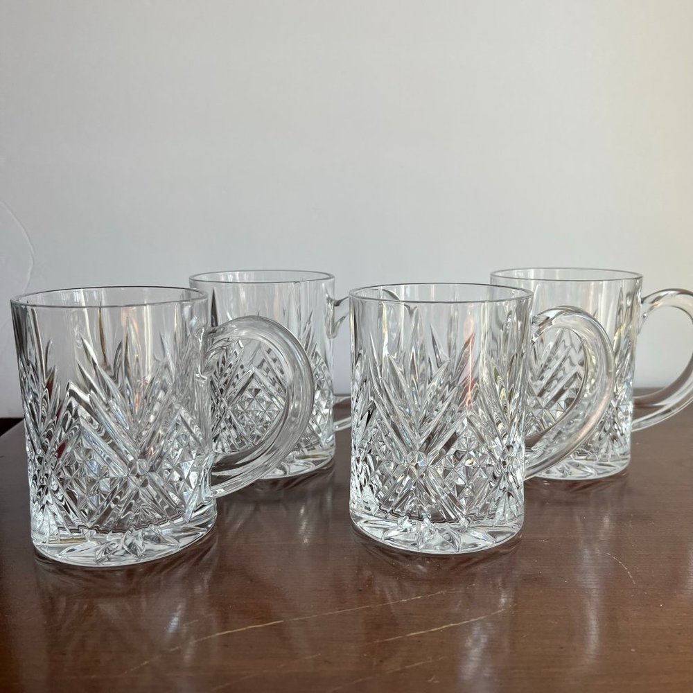 Crystal Mugs Cristal d'Arques - France Set of Four